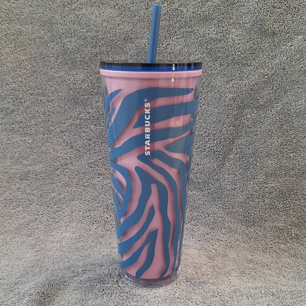Starbucks Summer 2021 Zebra Stripes 24 oz. Cold Cup Tumbler